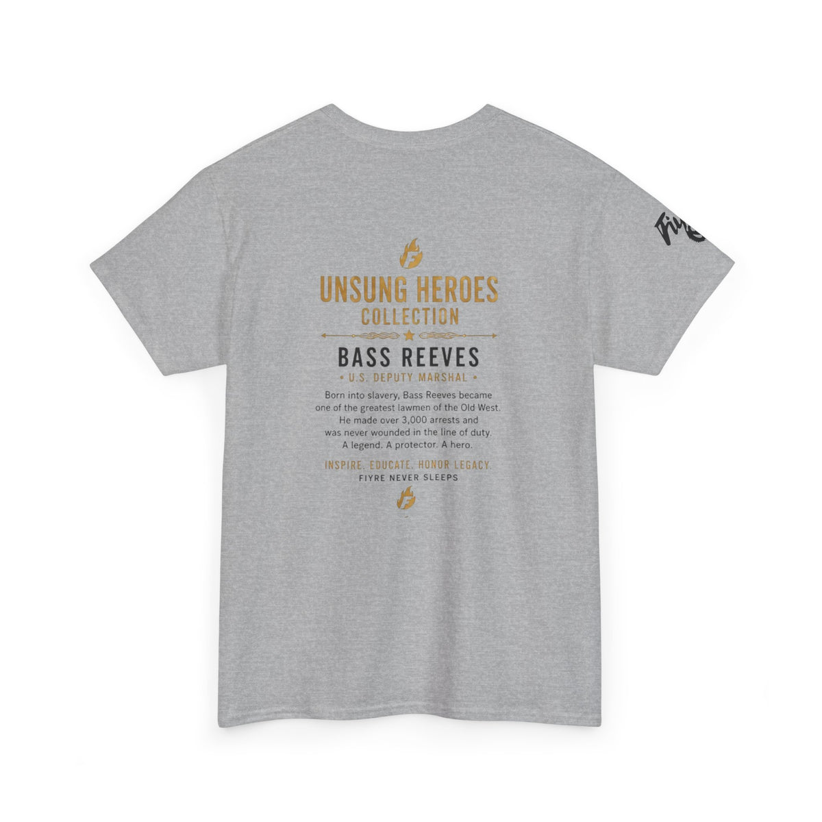 Bass Reeves Portrait Tee — Unsung Heroes Western Lawman T‑Shirt