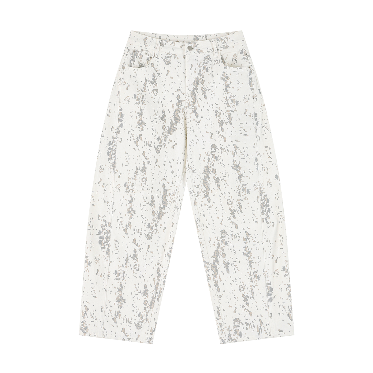 FIYRE-Women's Splatter Barrel Leg Jeans