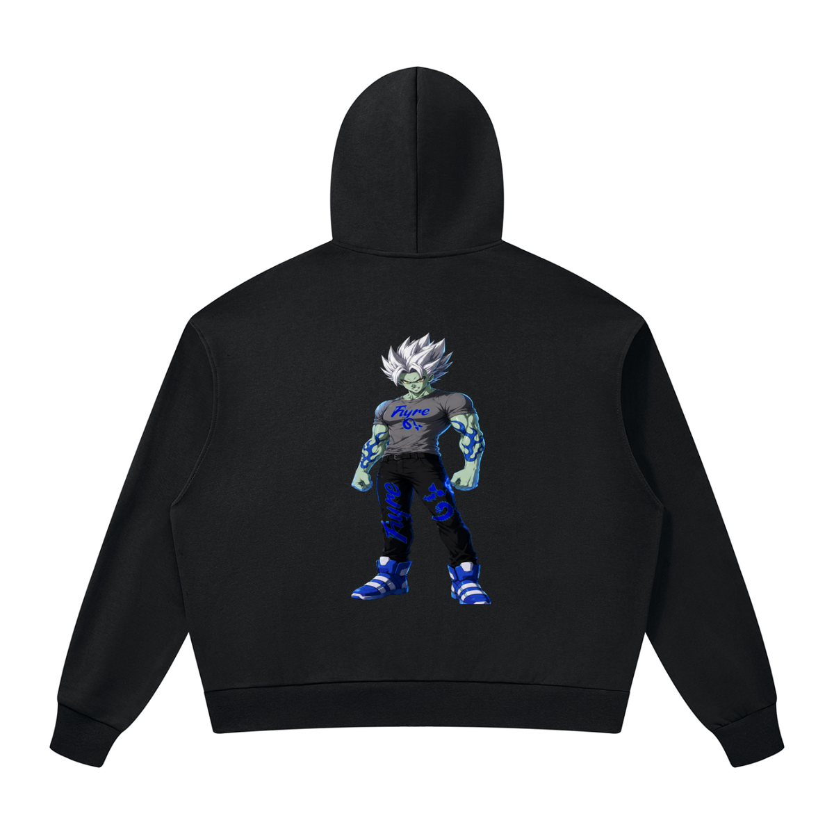 FIYRE ANIME Unisex Drop Shoulder Full Zip Hoodie (FLAME)