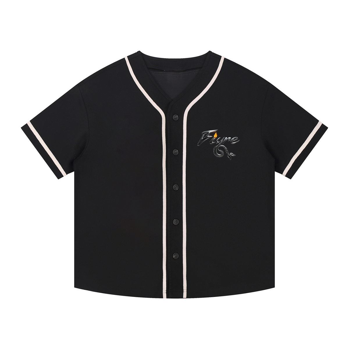 FIYRE-Contrast Piped Button-Up Jersey