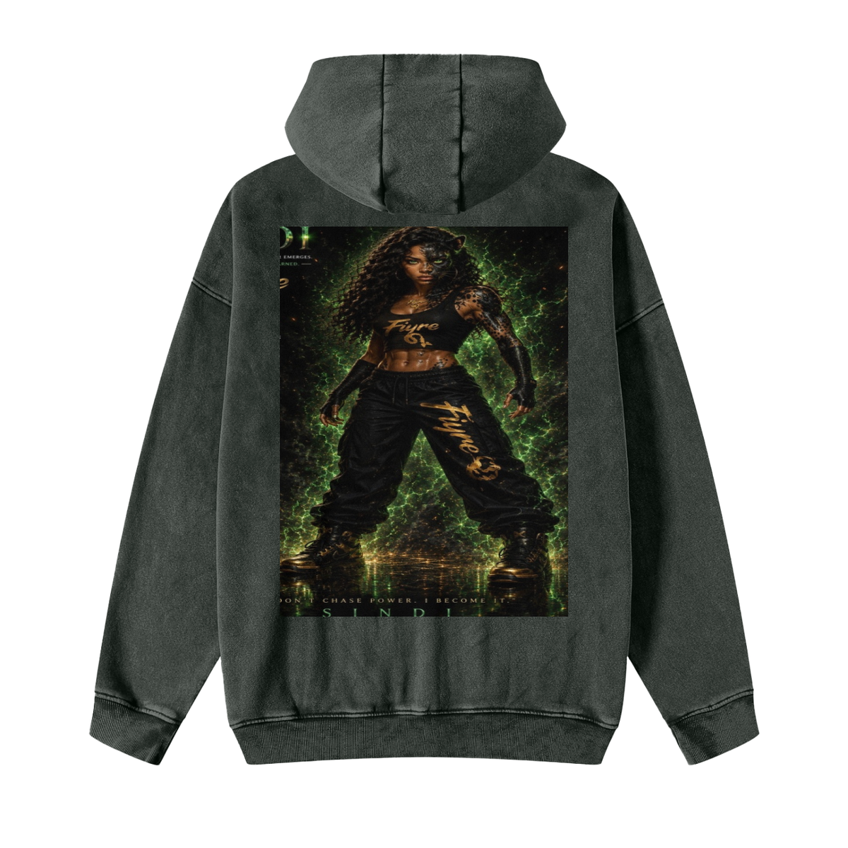 FIYRE ANIME Snow Washed Zip-Through Fleece Hoodie (SINDI)