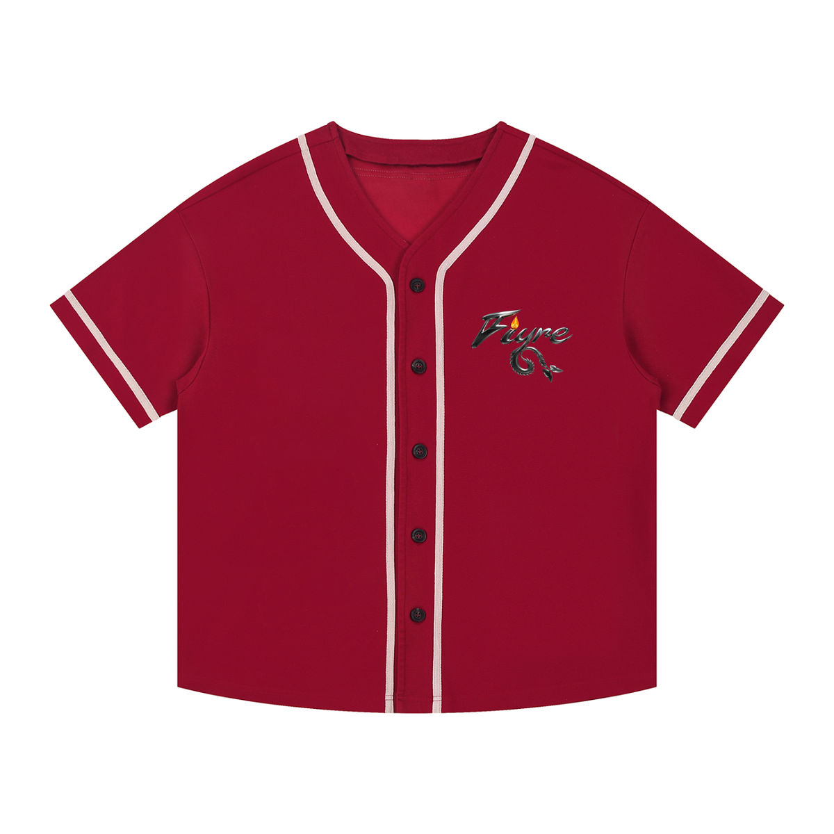 FIYRE-Contrast Piped Button-Up Jersey