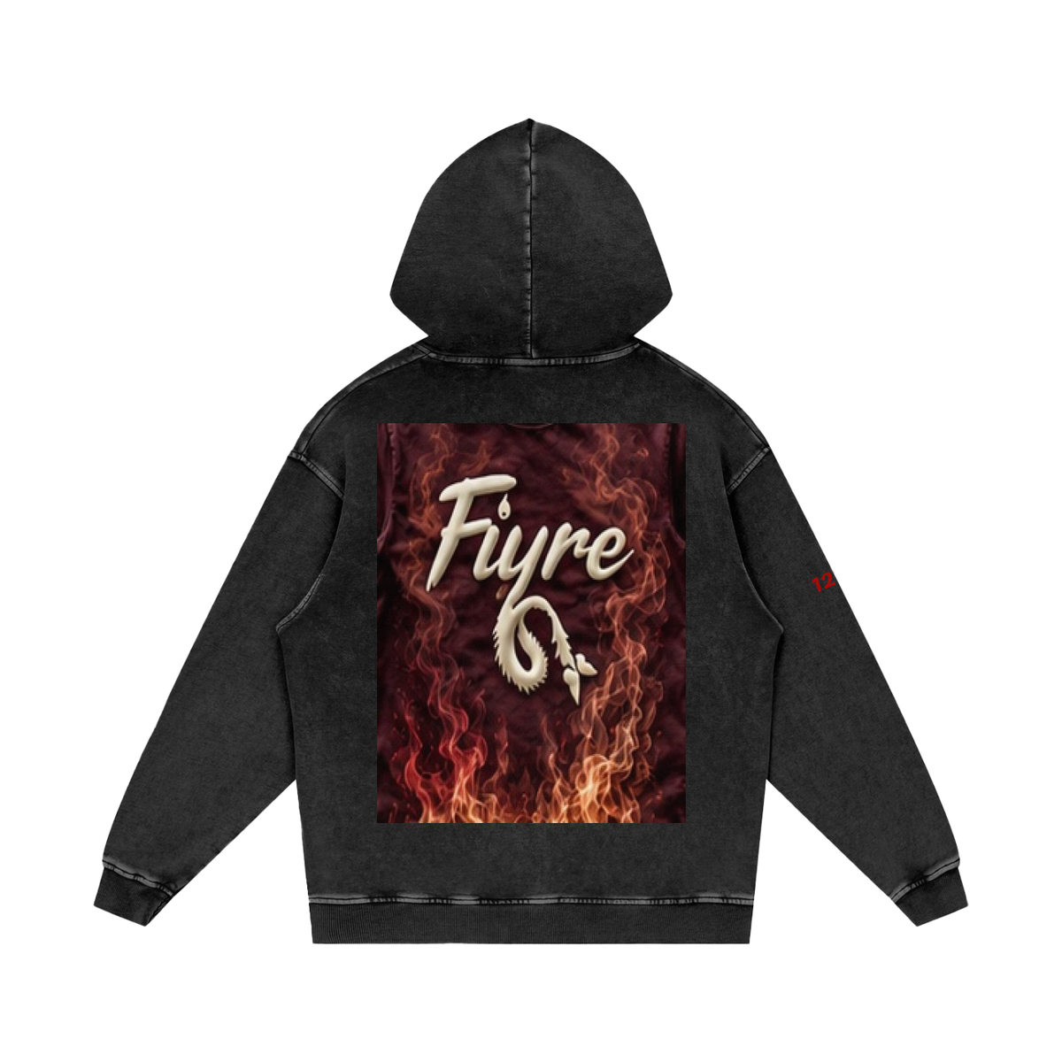 FIYRE Snow Washed Loose Cotton Hoodie