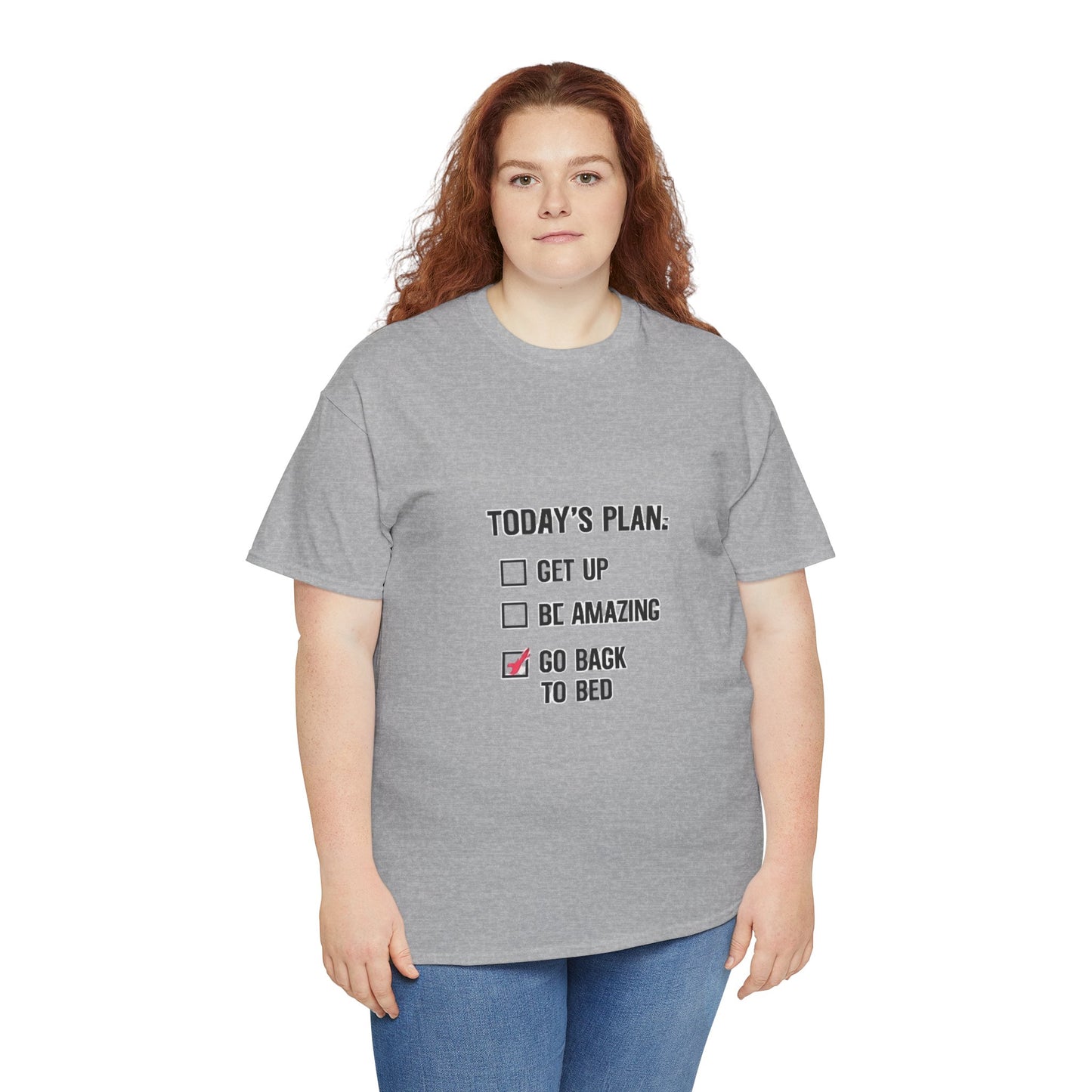 FIYRE Checklist Graphic Tee — "Go Back to Bed" Casual T‑Shirt