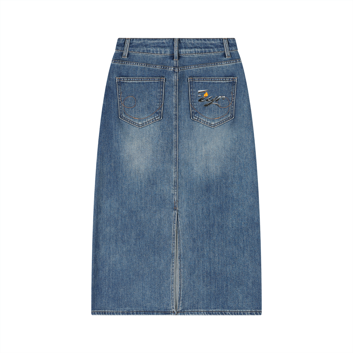 FIYRE-Women’s Vintage Wash Denim Skirt
