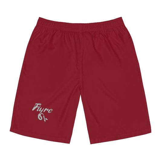 FIYRE Men's Burgundy Board Shorts