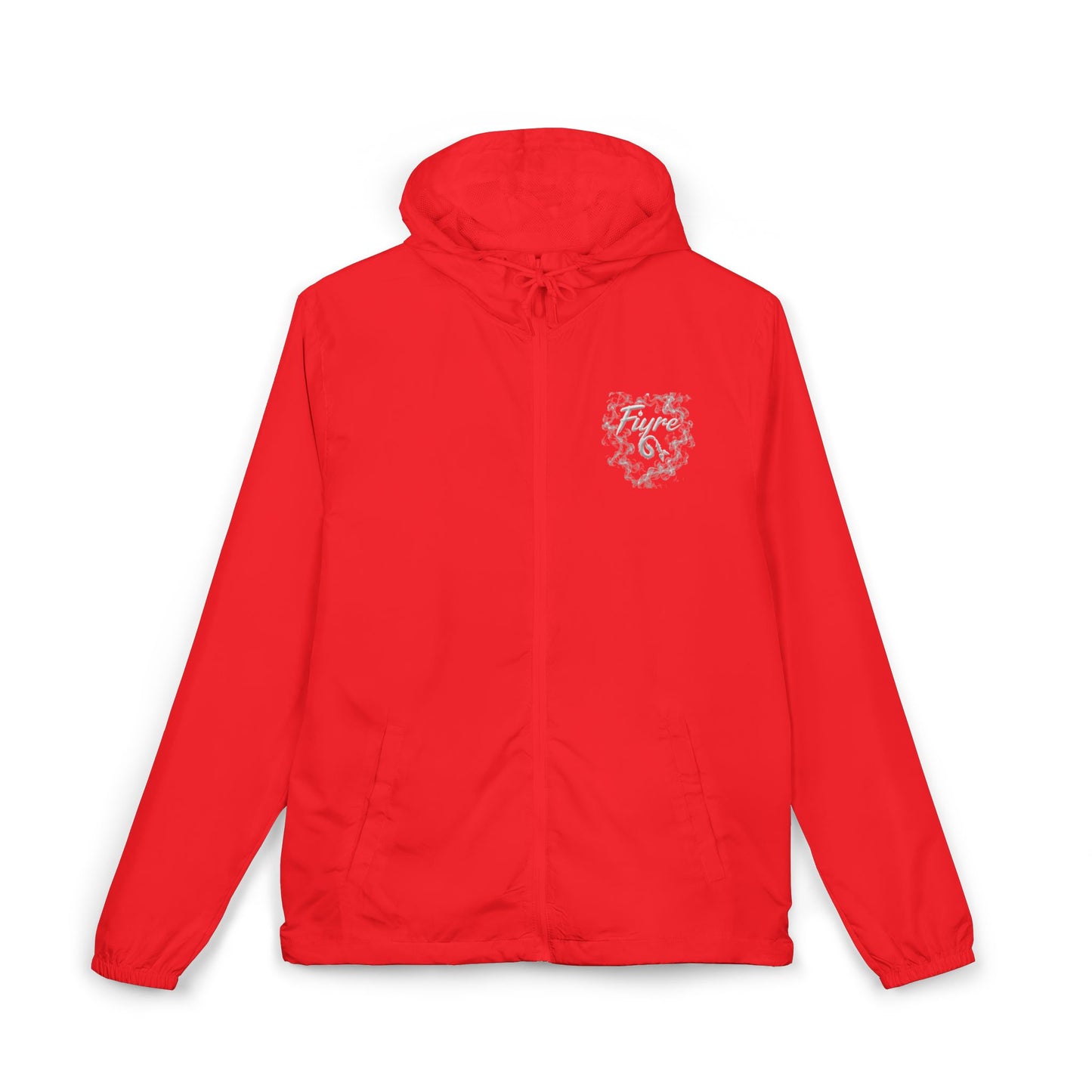 FIYRE Windbreaker Jacket Script Camo Zip-Up Hooded Windbreaker