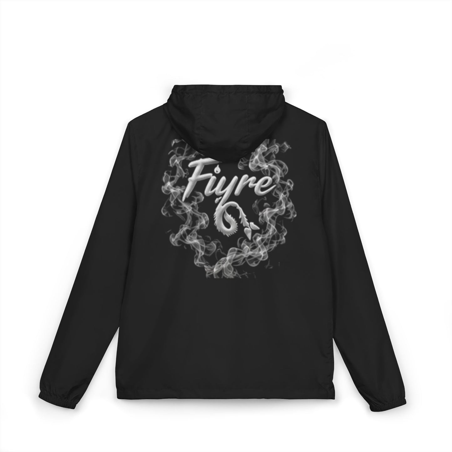 FIYRE Windbreaker Jacket Script Camo Zip-Up Hooded Windbreaker