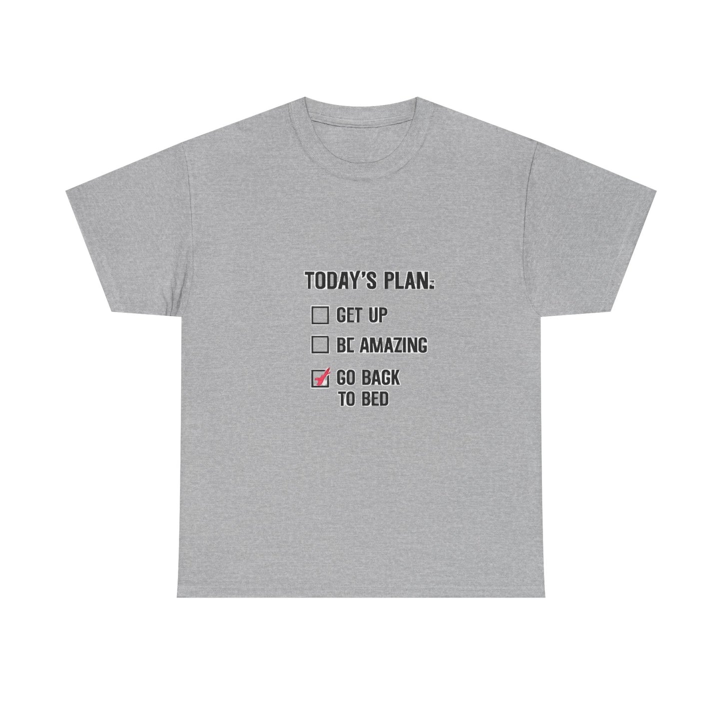 FIYRE Checklist Graphic Tee — "Go Back to Bed" Casual T‑Shirt