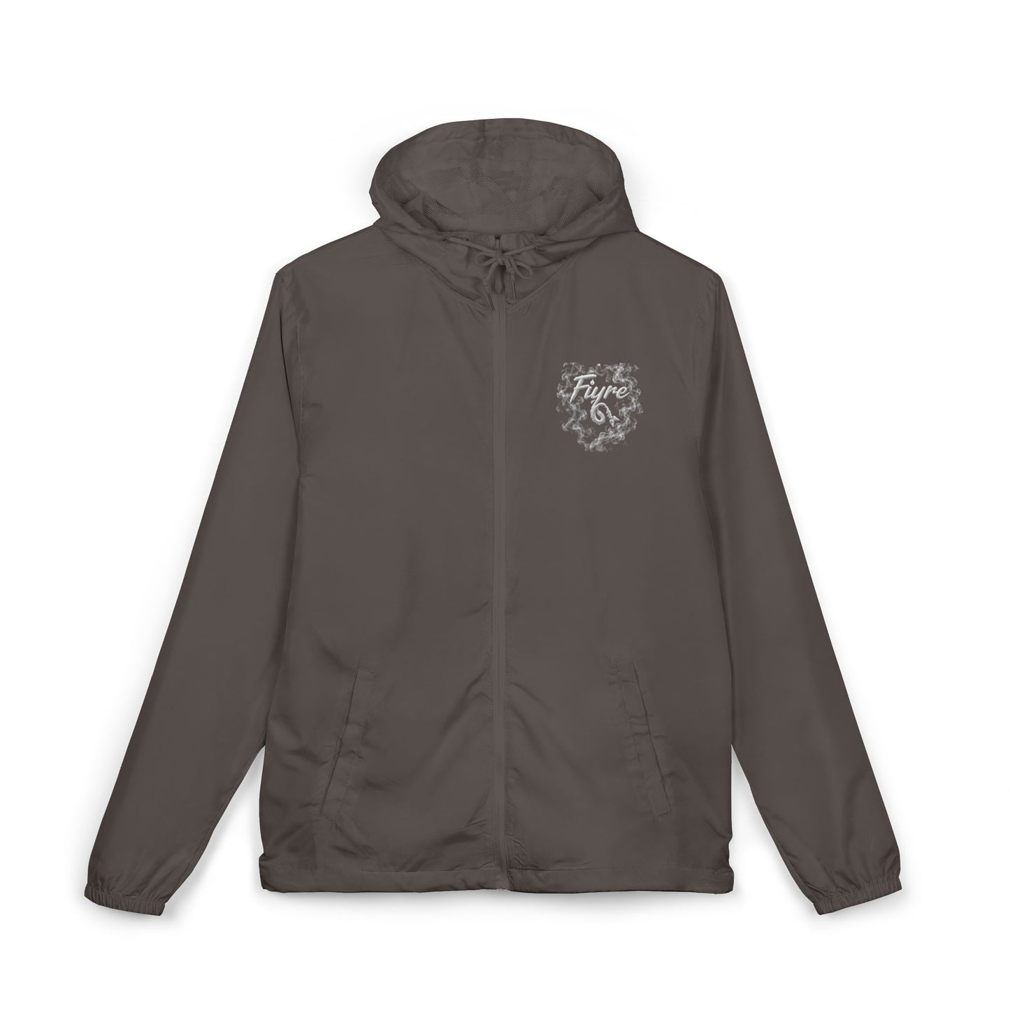 FIYRE Windbreaker Jacket Script Camo Zip-Up Hooded Windbreaker