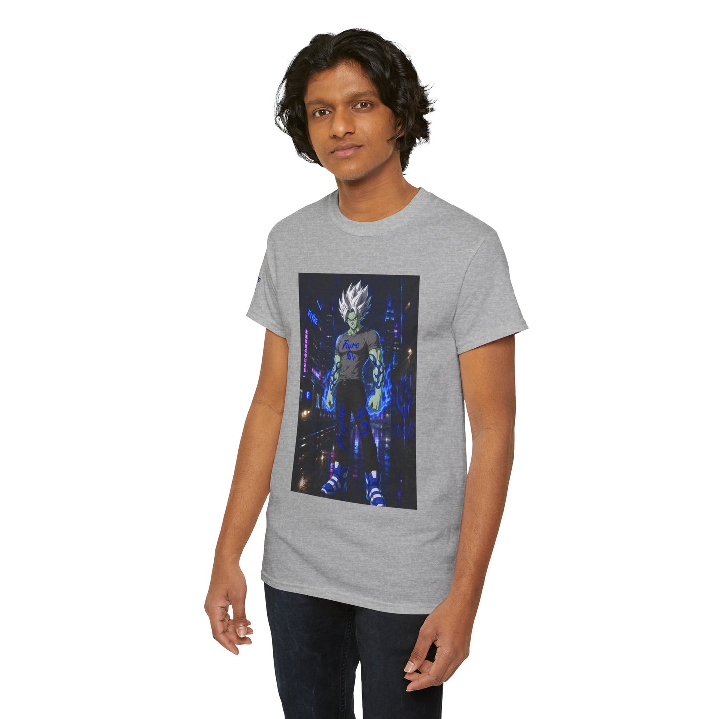 FIYRE Flame Anime Character — Neon 'Flame' Graphic Shirt