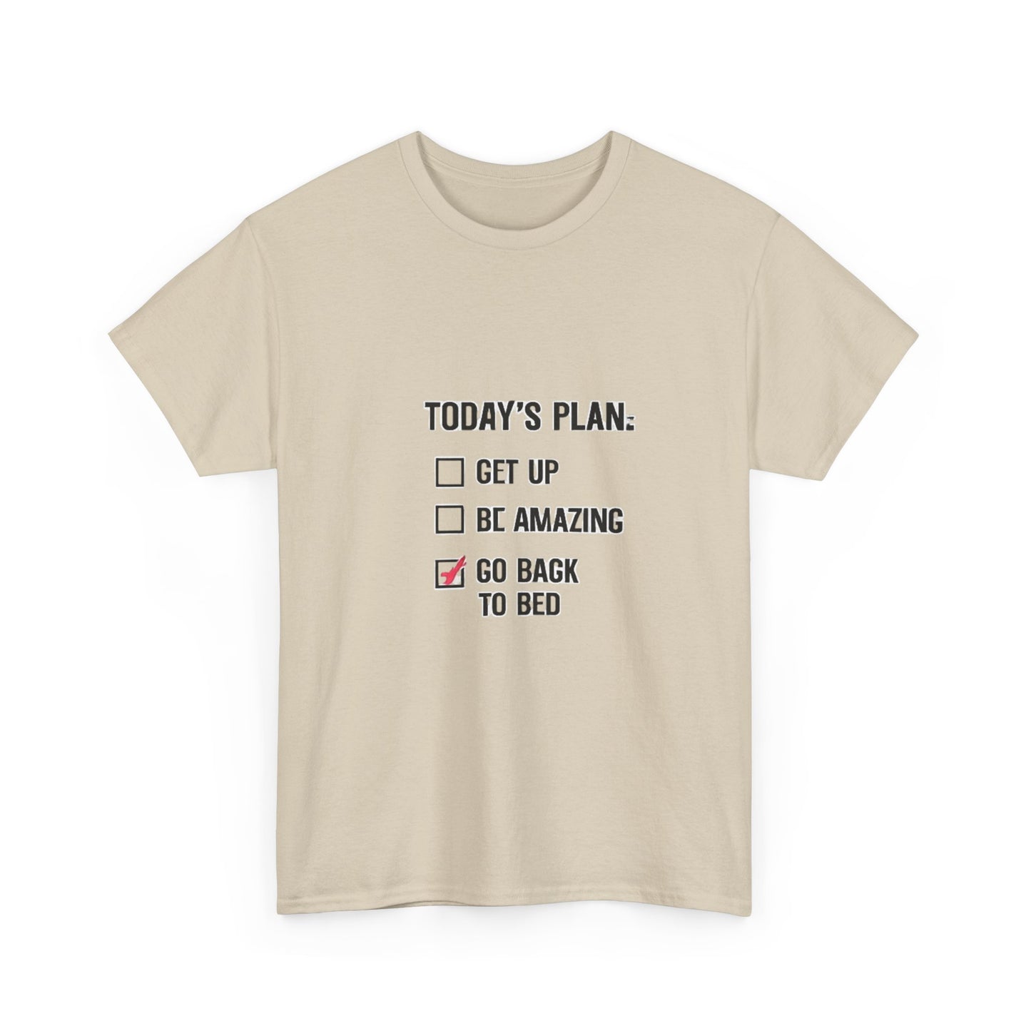 FIYRE Checklist Graphic Tee — "Go Back to Bed" Casual T‑Shirt