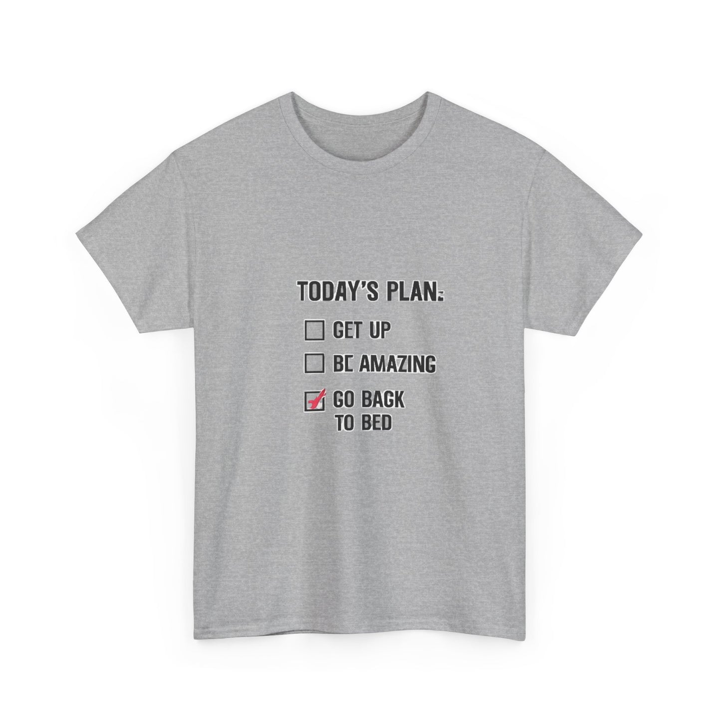 FIYRE Checklist Graphic Tee — "Go Back to Bed" Casual T‑Shirt