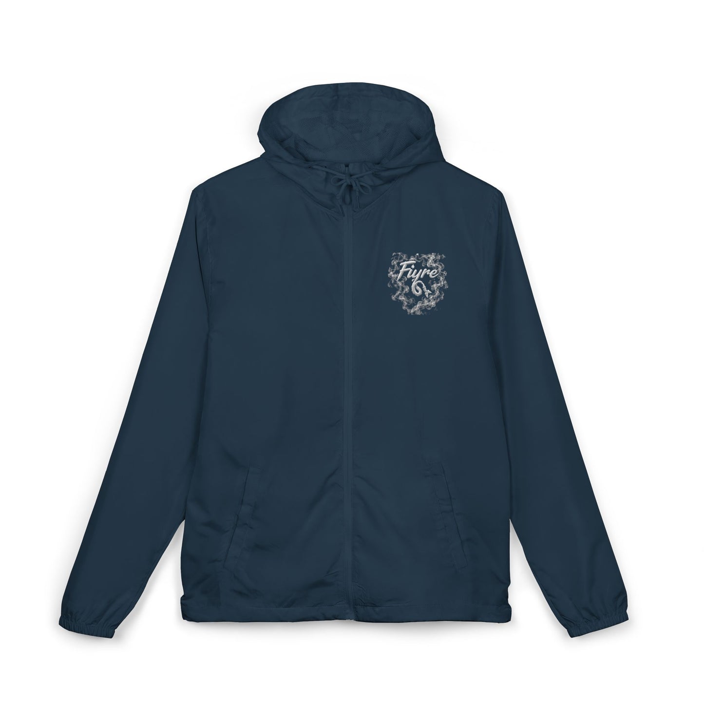 FIYRE Windbreaker Jacket Script Camo Zip-Up Hooded Windbreaker