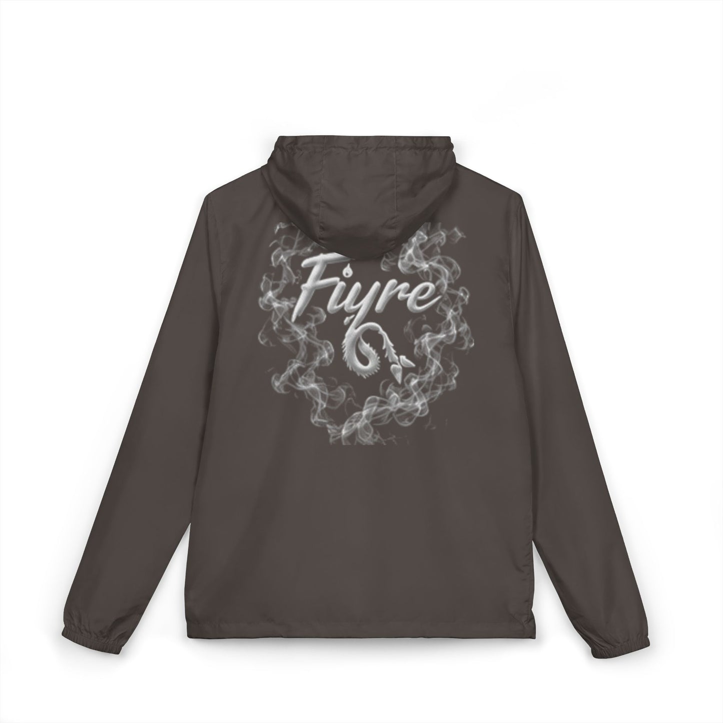 FIYRE Windbreaker Jacket Script Camo Zip-Up Hooded Windbreaker