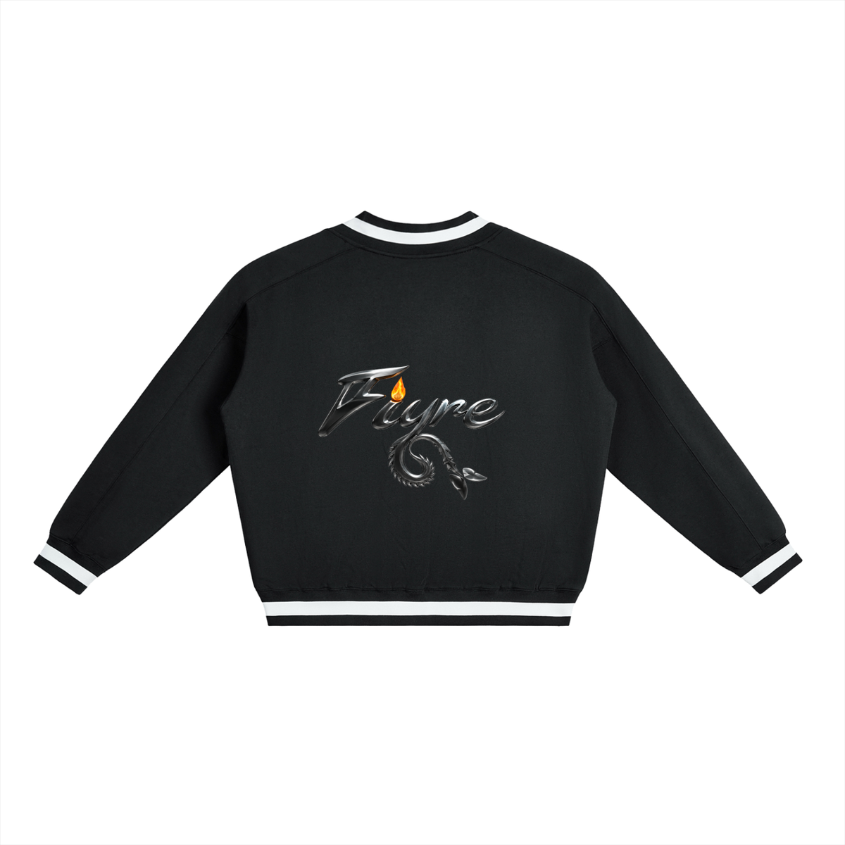 FIYRE V-Neck Contrast Collar Boxy Sweatshirt