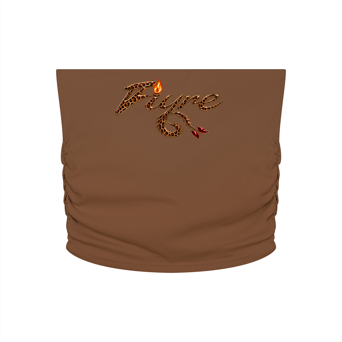 FIYRE-Women’s Ruched Cropped Yoga Tube Top