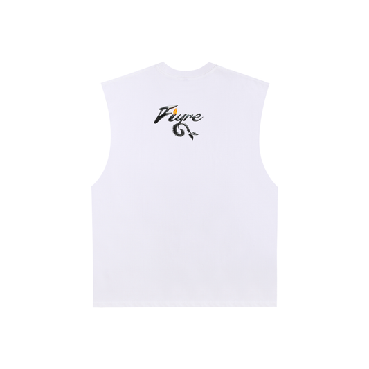 Raw Edge Cotton Tank Top