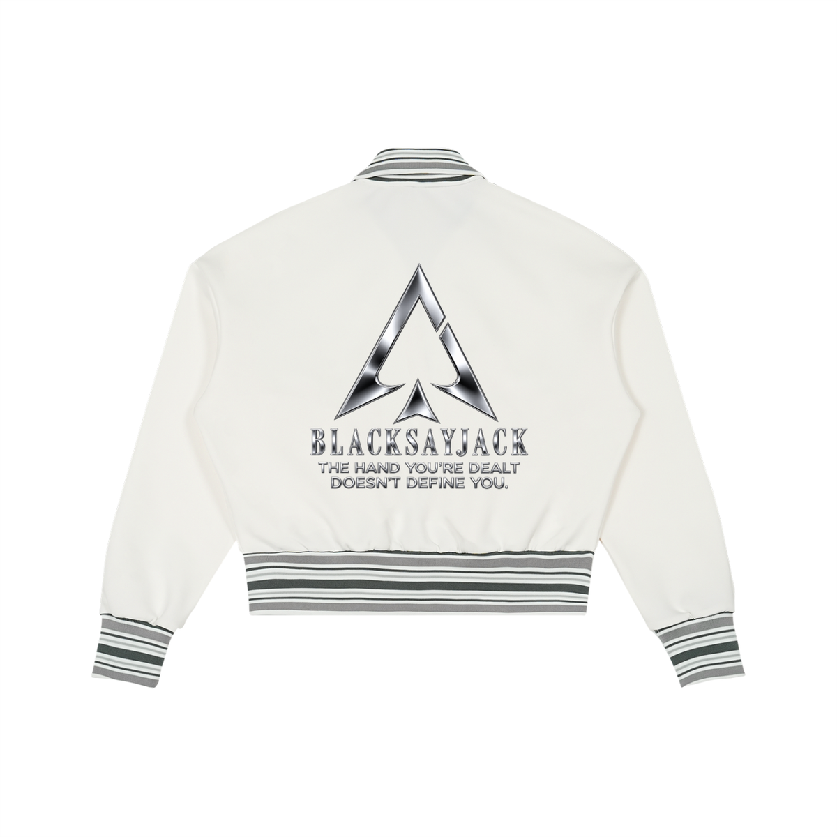 FIYRE Blacksayjack- woman Striped Rib Collar Zip Jacket