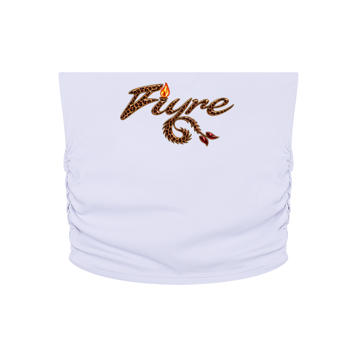 FIYRE-Women’s Ruched Cropped Yoga Tube Top