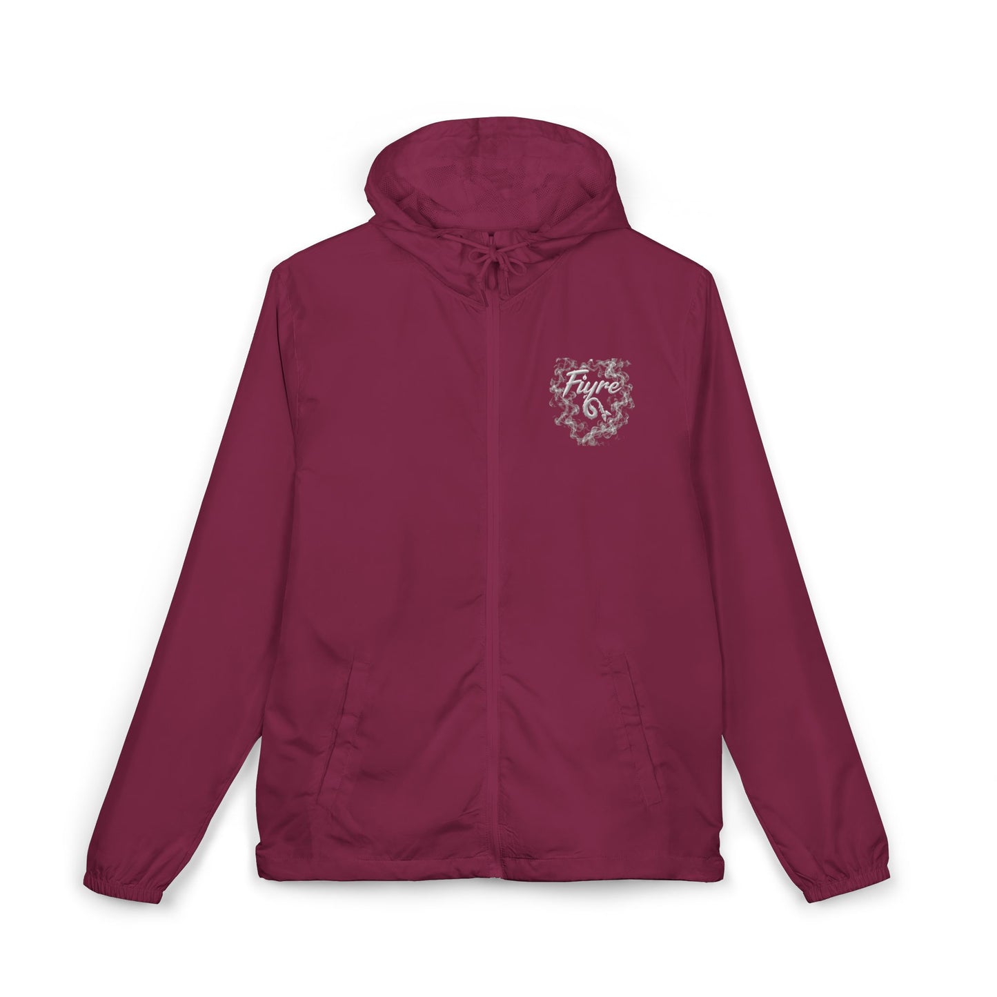 FIYRE Windbreaker Jacket Script Camo Zip-Up Hooded Windbreaker