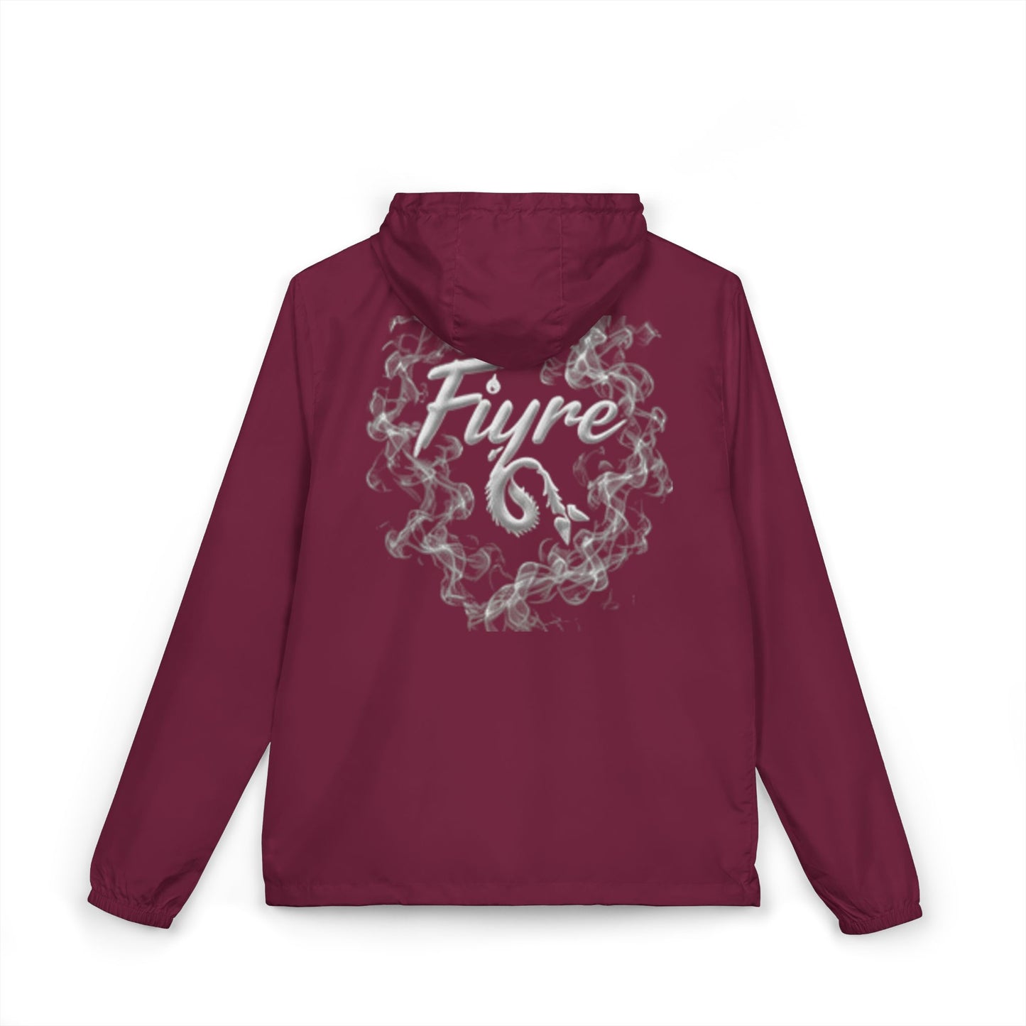 FIYRE Windbreaker Jacket Script Camo Zip-Up Hooded Windbreaker