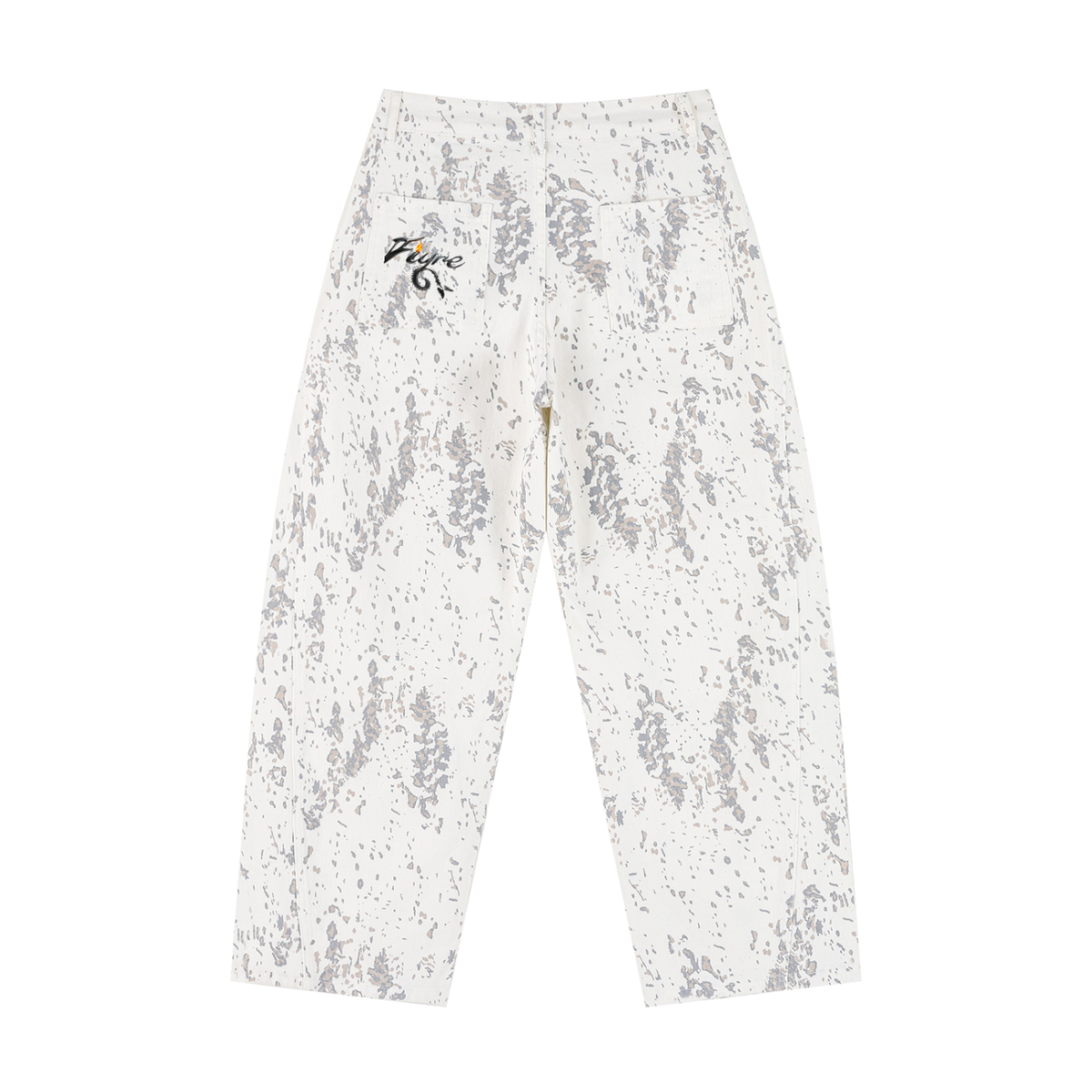 FIYRE-Women's Splatter Barrel Leg Jeans