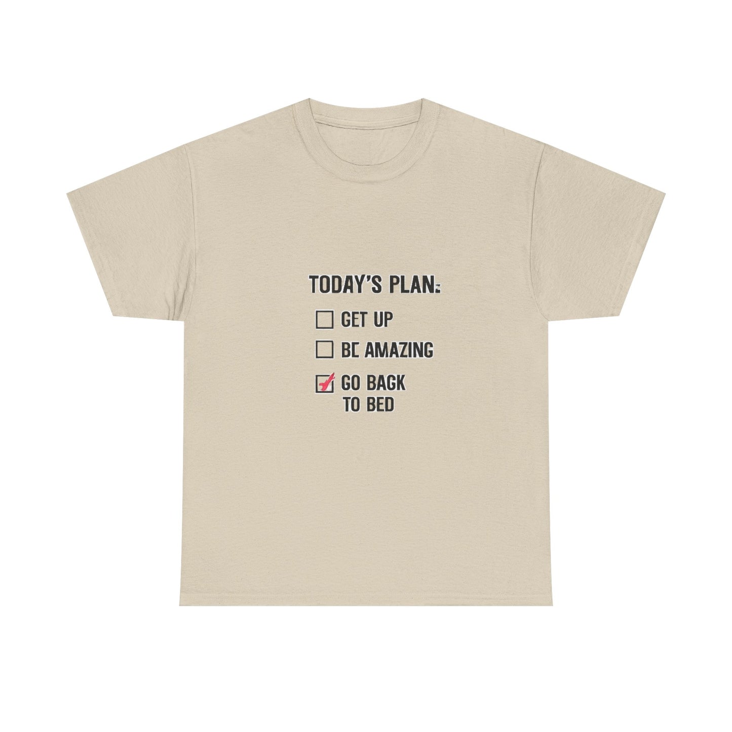 FIYRE Checklist Graphic Tee — "Go Back to Bed" Casual T‑Shirt