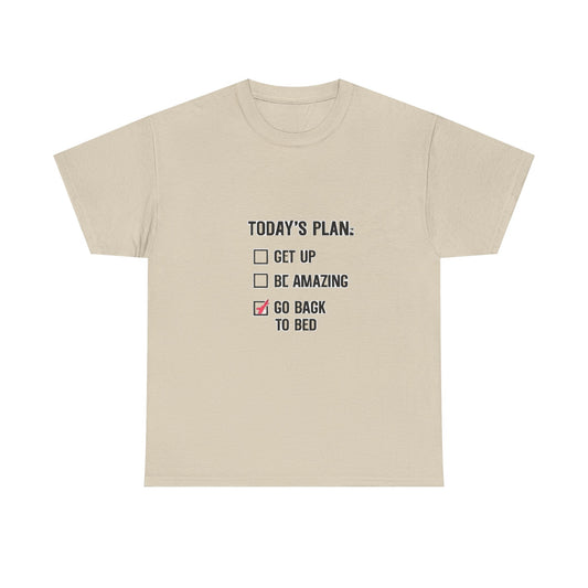 FIYRE Checklist Graphic Tee — "Go Back to Bed" Casual T‑Shirt