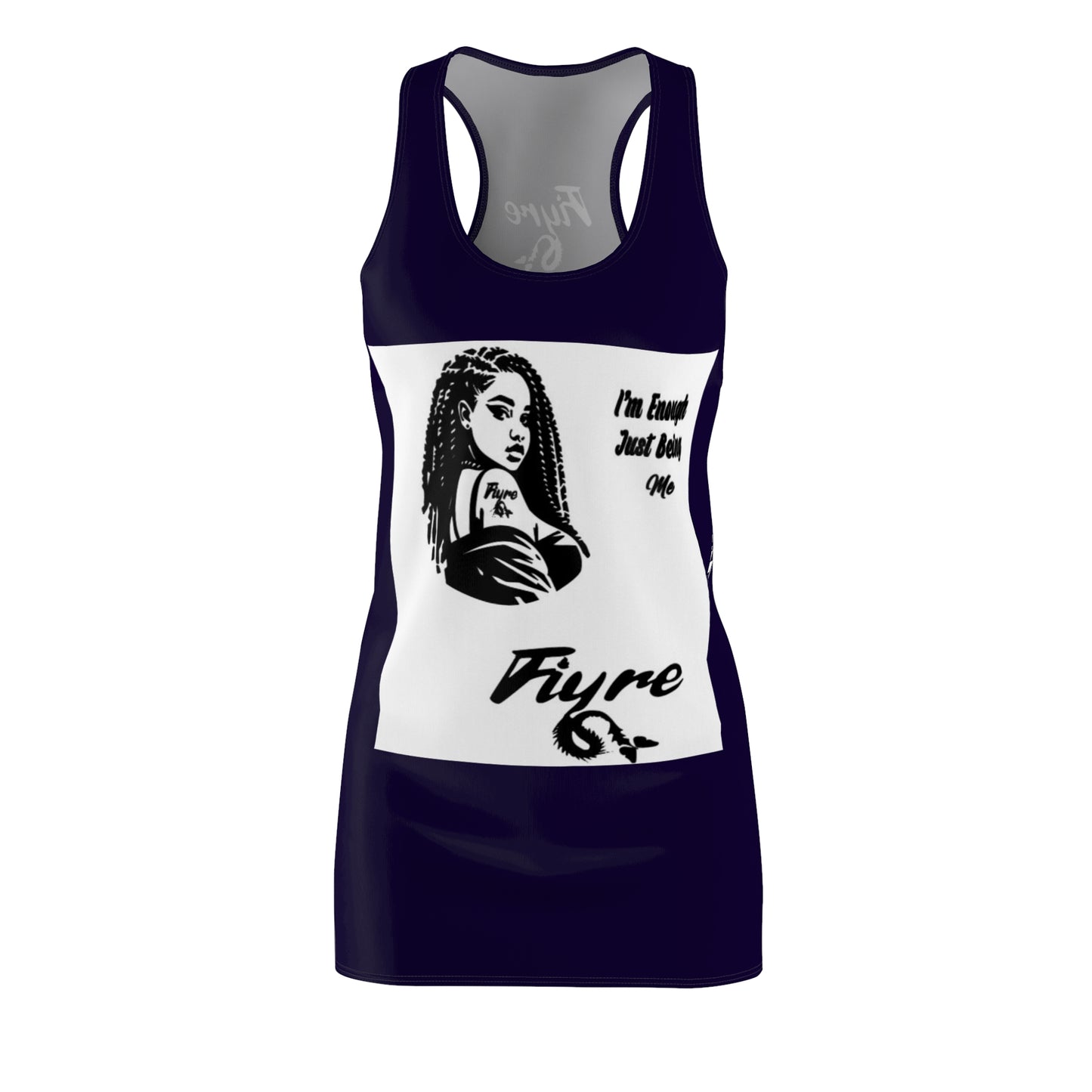 FIYRE Racerback Dress — "Fiyre" Graphic Womens Cut & Sew Dress (I’m Laughin’ Don’t Hate)
