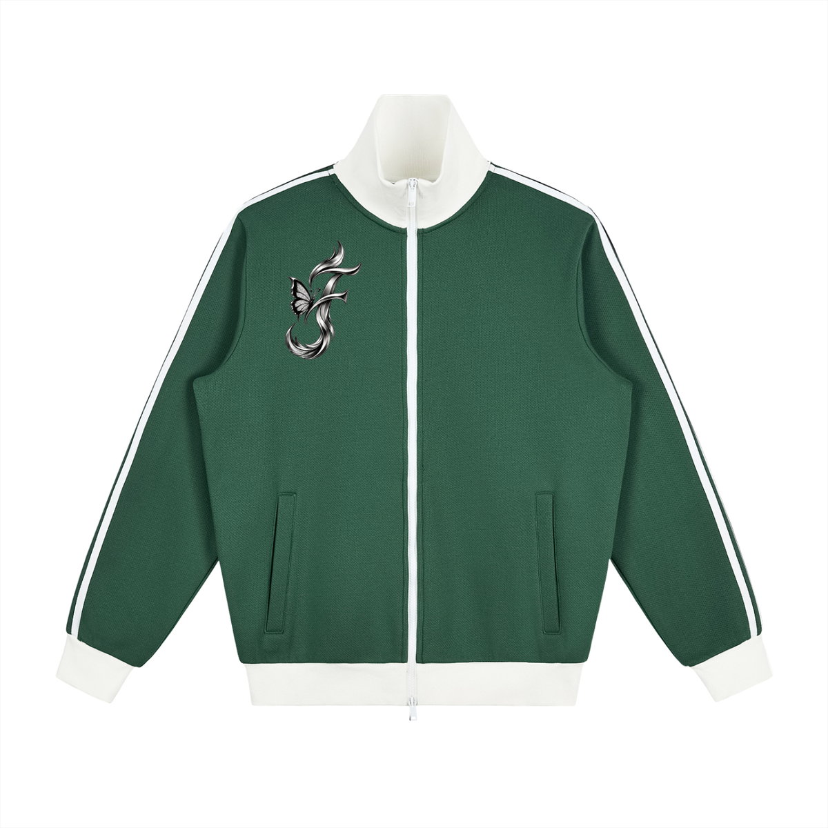 FIYRE-Contrast Side Stripe Fleece Track Jacket