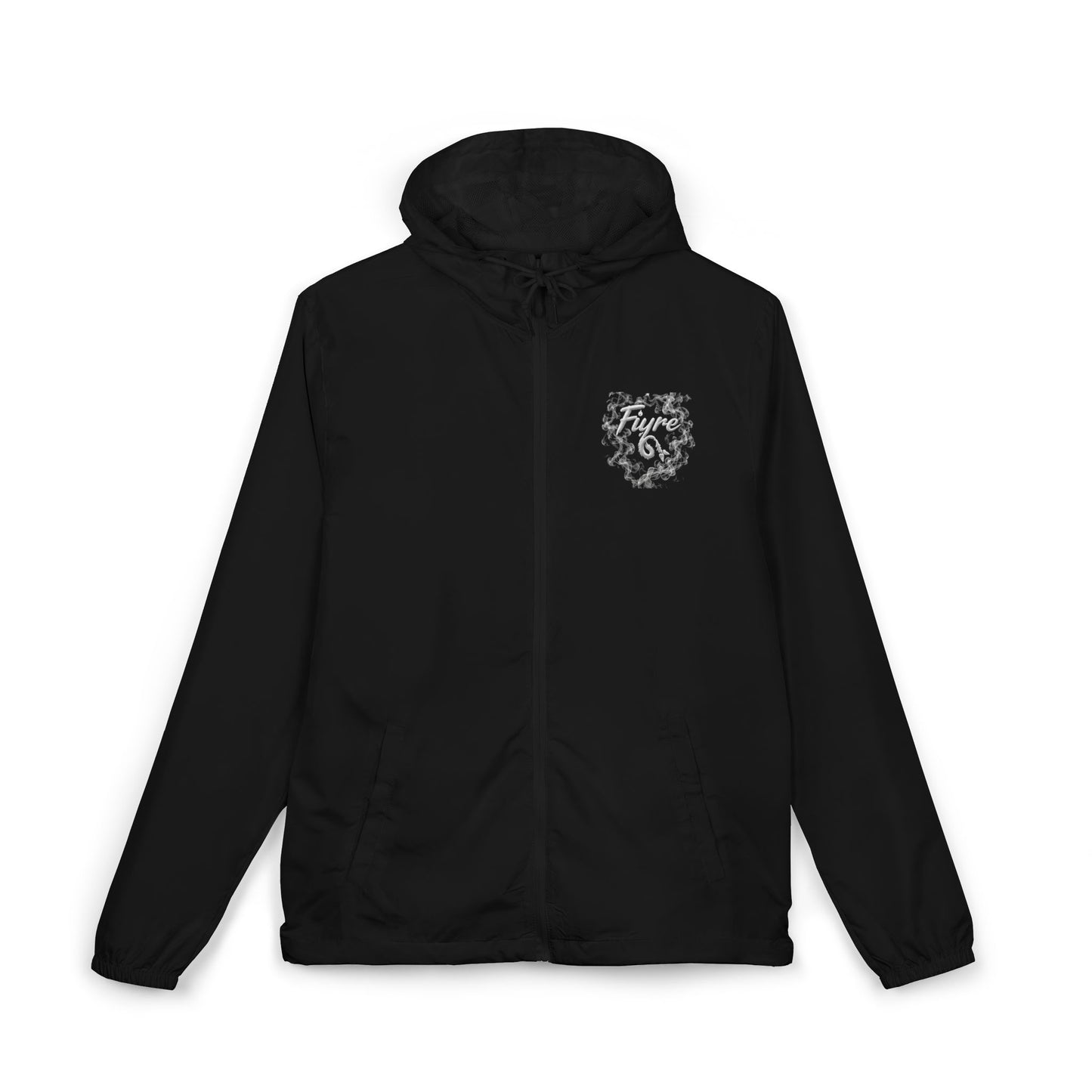 FIYRE Windbreaker Jacket Script Camo Zip-Up Hooded Windbreaker