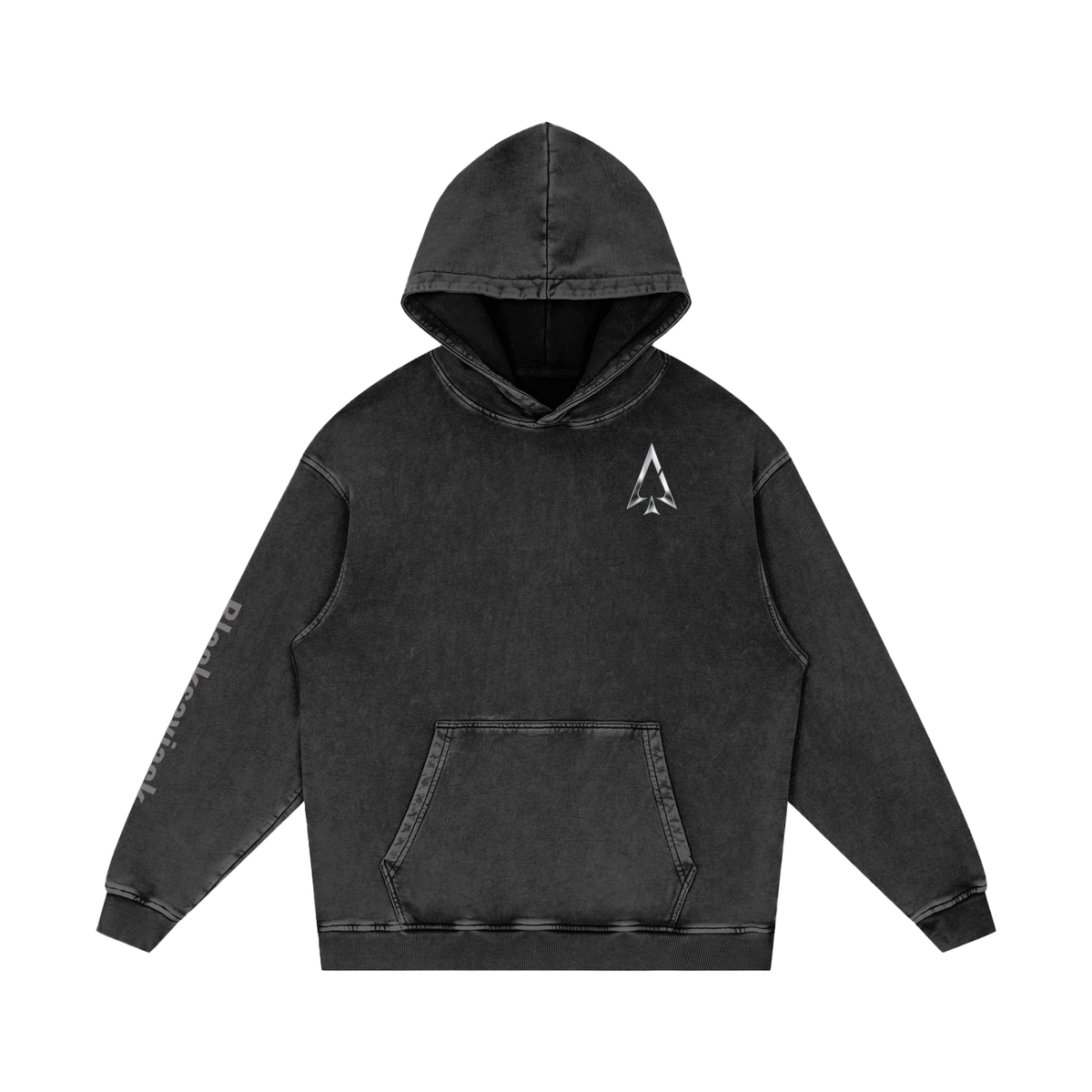 FIYRE Blacksayjack- Snow Washed Loose Cotton Hoodie Logo2