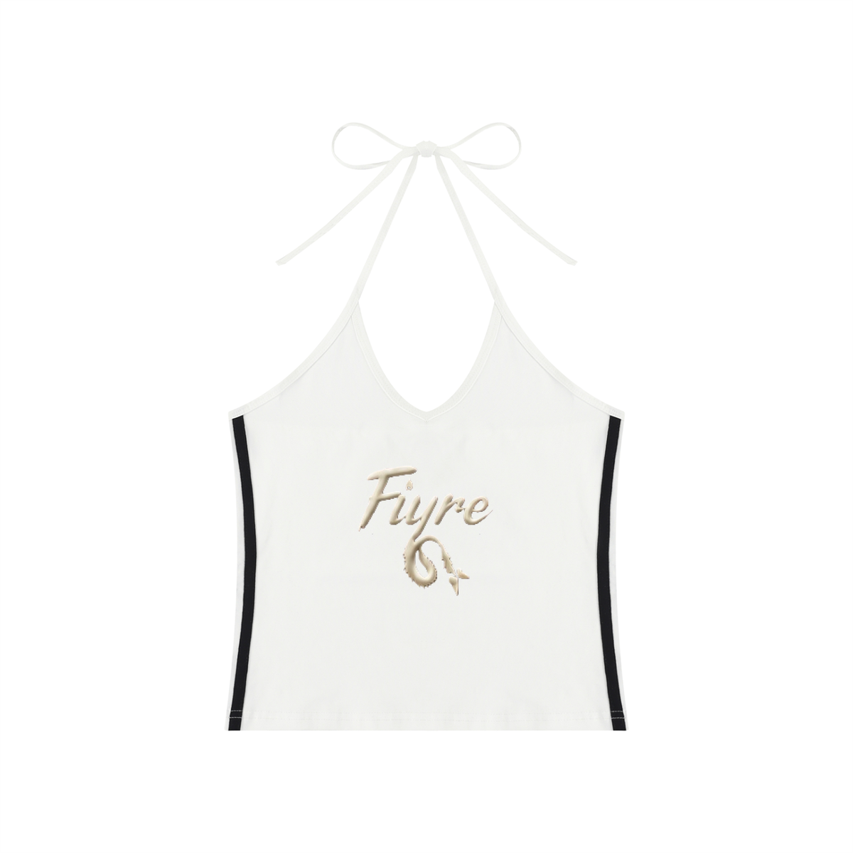 FIYRE-Women's Color Block Halter Crop Tank Top