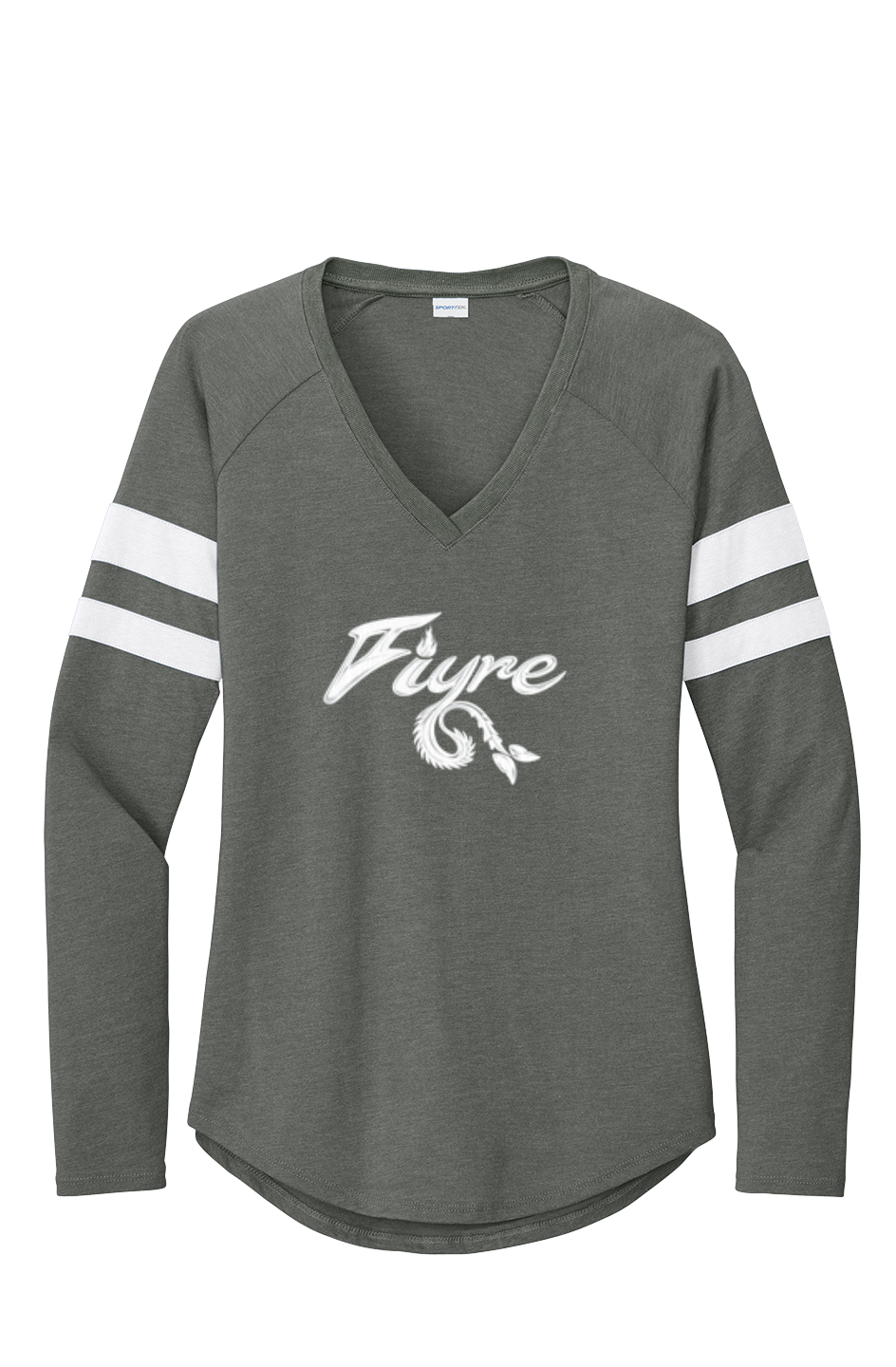 Women's Halftime Stripe V Neck Tee