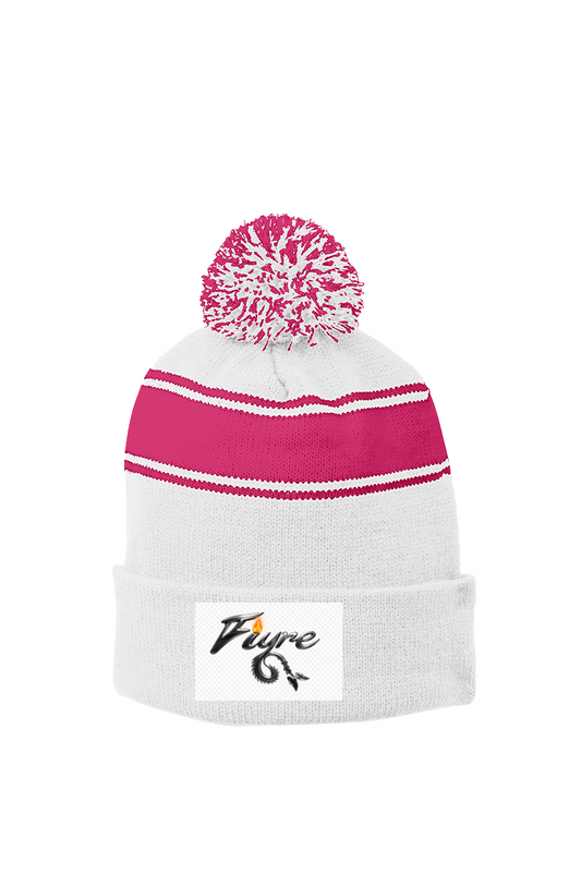 FIYRE Stripe Pom Beanie