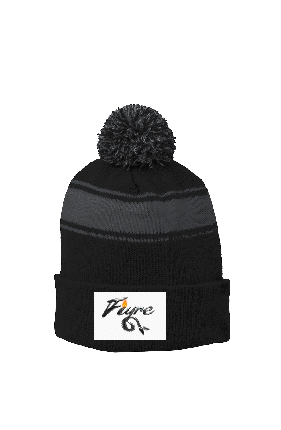FIYRE Stripe Pom Beanie