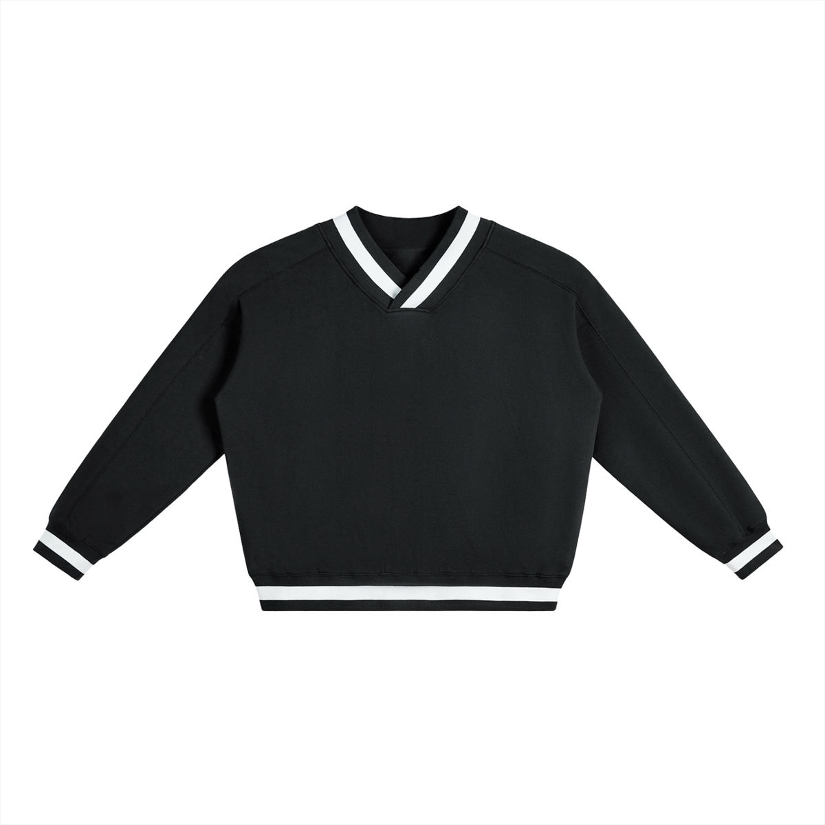 FIYRE V-Neck Contrast Collar Boxy Sweatshirt