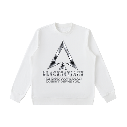 FIYRE Blacksayjack- Essential Heavyweight Crewneck Sweatshirt Logo2