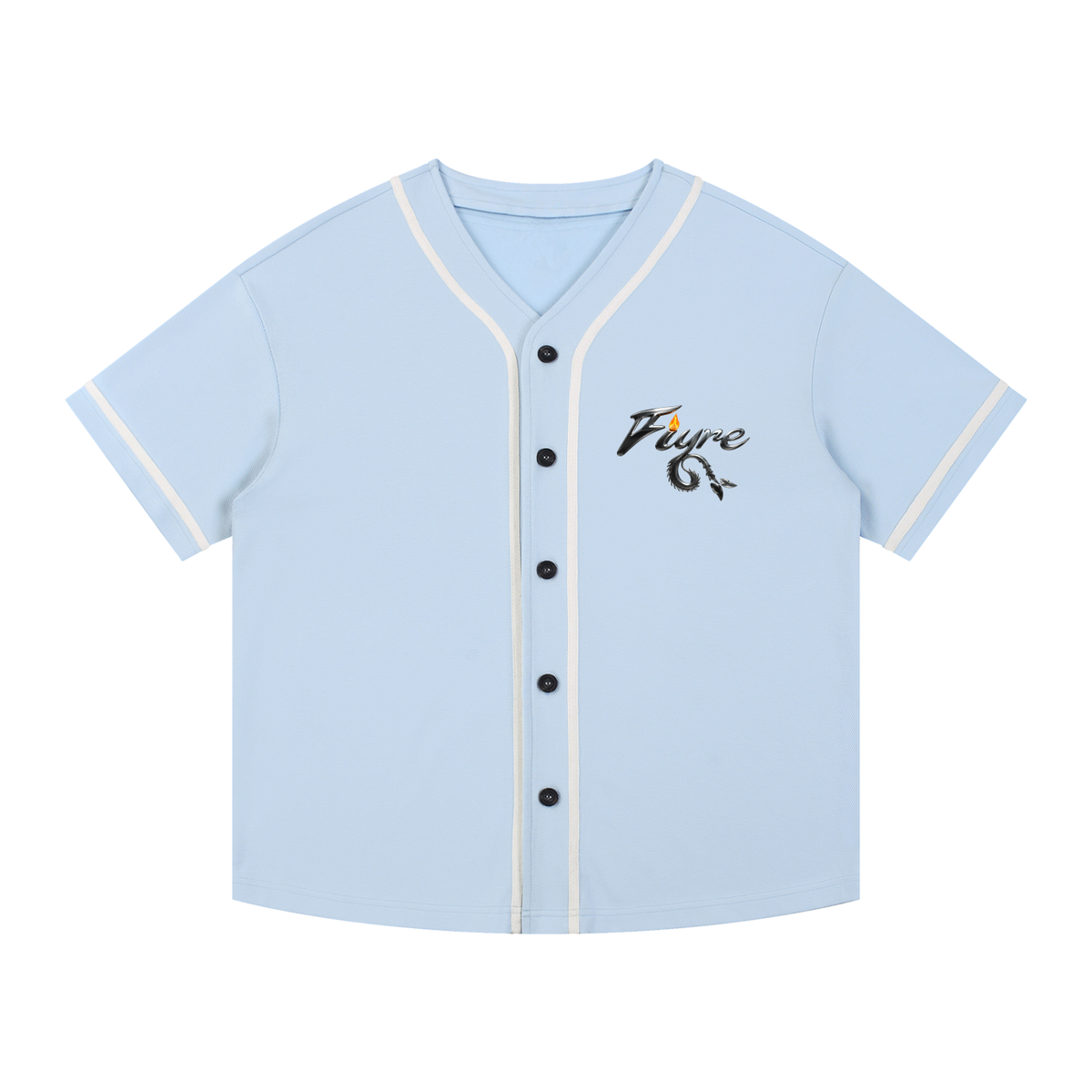 FIYRE-Contrast Piped Button-Up Jersey