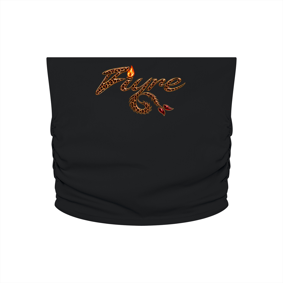 FIYRE-Women’s Ruched Cropped Yoga Tube Top