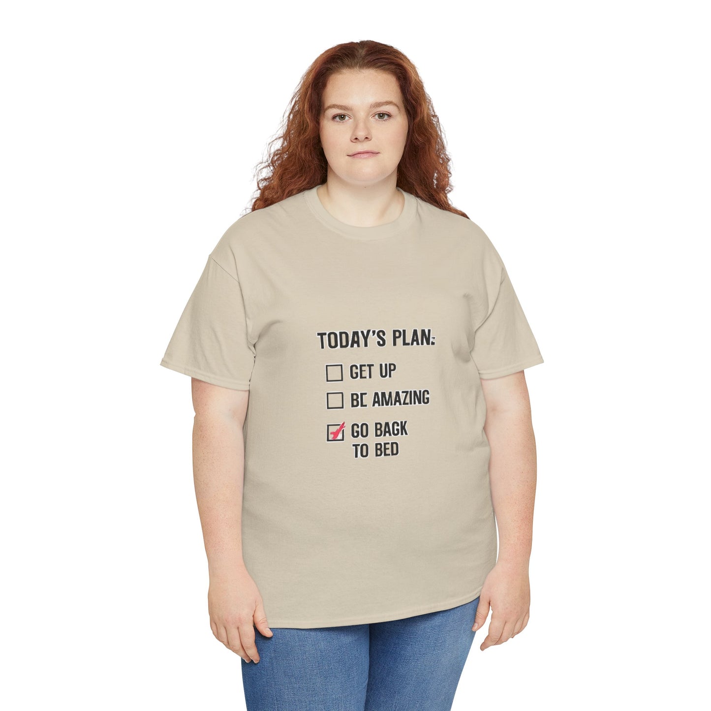 FIYRE Checklist Graphic Tee — "Go Back to Bed" Casual T‑Shirt