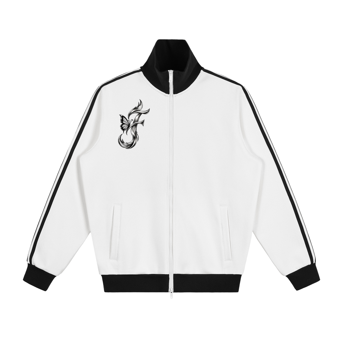 FIYRE-Contrast Side Stripe Fleece Track Jacket
