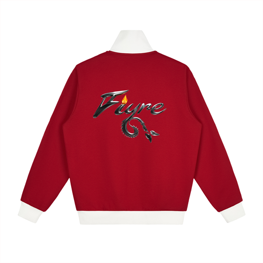 FIYRE-Contrast Side Stripe Fleece Track Jacket