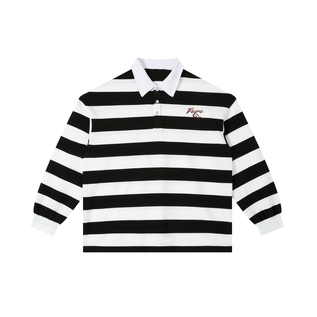 FIYRE Color Block Stripe Polo Shirt