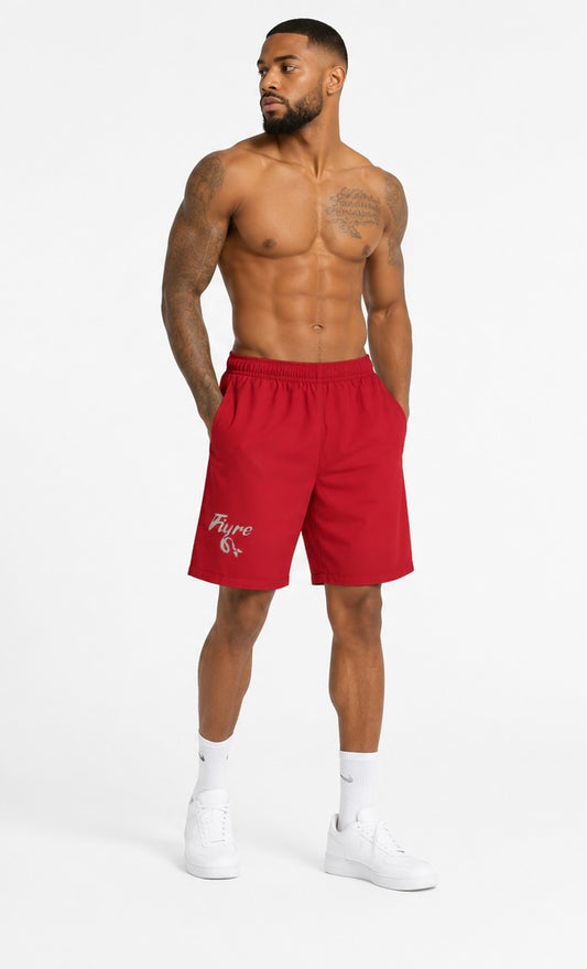 FIYRE Men's Burgundy Board Shorts