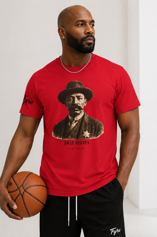 Bass Reeves Portrait Tee — Unsung Heroes Western Lawman T‑Shirt