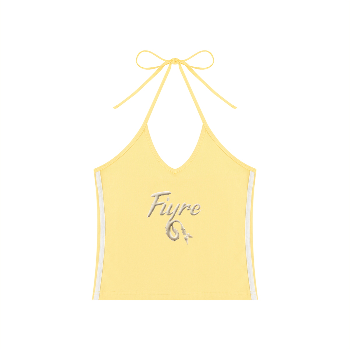 FIYRE-Women's Color Block Halter Crop Tank Top