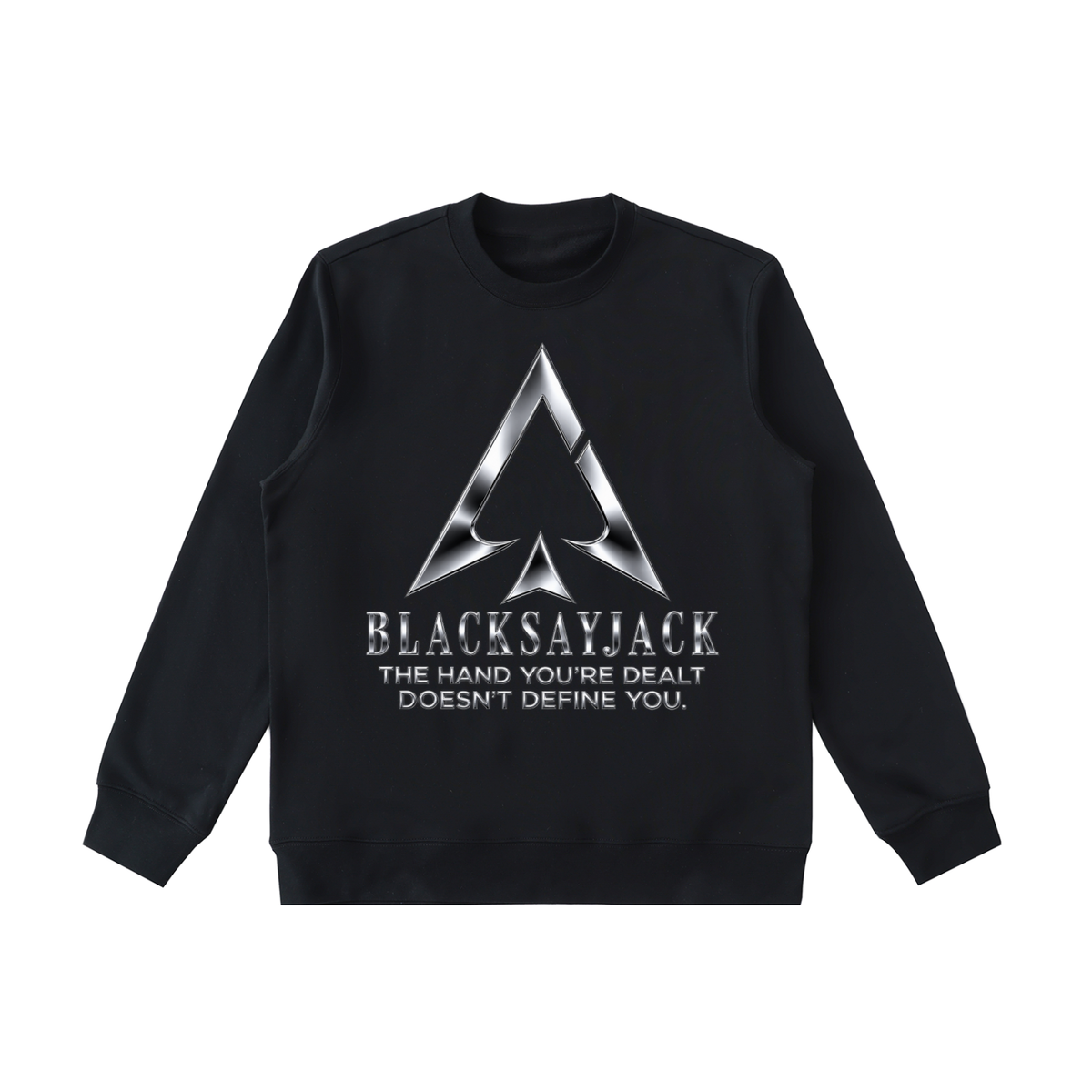 FIYRE Blacksayjack- Essential Heavyweight Crewneck Sweatshirt Logo2