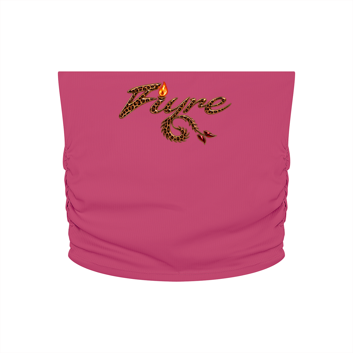 FIYRE-Women’s Ruched Cropped Yoga Tube Top